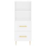 vidaXL Servantă, alb, 34,5x34x90 cm, lemn compozit vidaXL Servantă, alb, 34,5x34x90 cm, lemn compozit