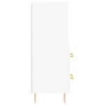 vidaXL Servantă, alb, 34,5x34x90 cm, lemn compozit vidaXL Servantă, alb, 34,5x34x90 cm, lemn compozit