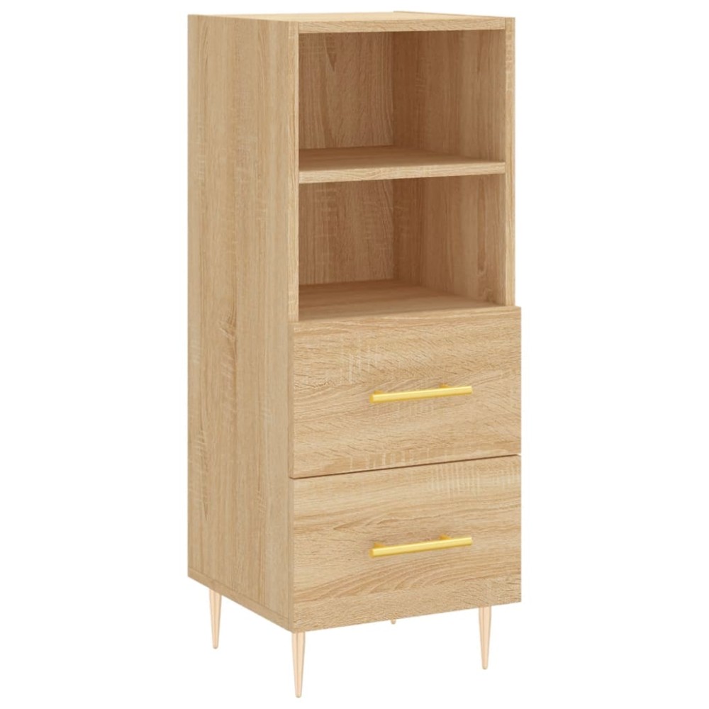vidaXL Servantă, stejar sonoma, 34,5x34x90 cm, lemn compozit