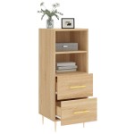vidaXL Servantă, stejar sonoma, 34,5x34x90 cm, lemn compozit vidaXL Servantă, stejar sonoma, 34,5x34x90 cm, lemn compozit