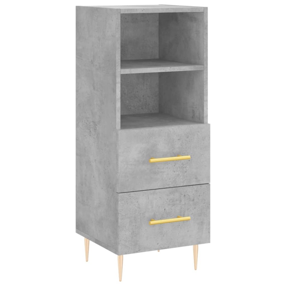 vidaXL Servantă, gri beton, 34,5x34x90 cm, lemn compozit