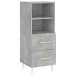 vidaXL Servantă, gri beton, 34,5x34x90 cm, lemn compozit vidaXL Servantă, gri beton, 34,5x34x90 cm, lemn compozit