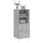 vidaXL Servantă, gri beton, 34,5x34x90 cm, lemn compozit vidaXL Servantă, gri beton, 34,5x34x90 cm, lemn compozit