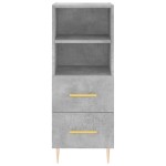 vidaXL Servantă, gri beton, 34,5x34x90 cm, lemn compozit vidaXL Servantă, gri beton, 34,5x34x90 cm, lemn compozit