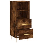 vidaXL Servantă, stejar fumuriu, 34,5x34x90 cm, lemn compozit vidaXL Servantă, stejar fumuriu, 34,5x34x90 cm, lemn compozit
