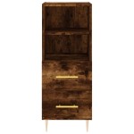 vidaXL Servantă, stejar fumuriu, 34,5x34x90 cm, lemn compozit vidaXL Servantă, stejar fumuriu, 34,5x34x90 cm, lemn compozit