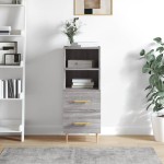vidaXL Servantă, gri sonoma, 34,5x34x90 cm, lemn compozit vidaXL Servantă, gri sonoma, 34,5x34x90 cm, lemn compozit