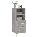 vidaXL Servantă, gri sonoma, 34,5x34x90 cm, lemn compozit vidaXL Servantă, gri sonoma, 34,5x34x90 cm, lemn compozit