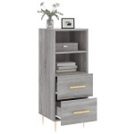 vidaXL Servantă, gri sonoma, 34,5x34x90 cm, lemn compozit vidaXL Servantă, gri sonoma, 34,5x34x90 cm, lemn compozit