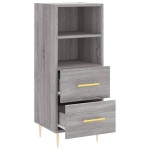 vidaXL Servantă, gri sonoma, 34,5x34x90 cm, lemn compozit vidaXL Servantă, gri sonoma, 34,5x34x90 cm, lemn compozit