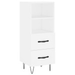 vidaXL Servantă, alb, 34,5x34x90 cm, lemn compozit vidaXL Servantă, alb, 34,5x34x90 cm, lemn compozit