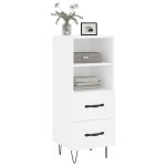 vidaXL Servantă, alb, 34,5x34x90 cm, lemn compozit vidaXL Servantă, alb, 34,5x34x90 cm, lemn compozit