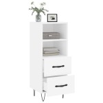 vidaXL Servantă, alb, 34,5x34x90 cm, lemn compozit vidaXL Servantă, alb, 34,5x34x90 cm, lemn compozit
