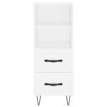 vidaXL Servantă, alb, 34,5x34x90 cm, lemn compozit vidaXL Servantă, alb, 34,5x34x90 cm, lemn compozit