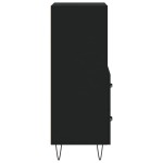 vidaXL Servantă, negru, 34,5x34x90 cm, lemn compozit