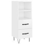 vidaXL Servantă, alb extralucios, 34,5x34x90 cm, lemn compozit vidaXL Servantă, alb extralucios, 34,5x34x90 cm, lemn compozit