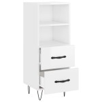 vidaXL Servantă, alb extralucios, 34,5x34x90 cm, lemn compozit vidaXL Servantă, alb extralucios, 34,5x34x90 cm, lemn compozit