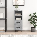 vidaXL Servantă, gri beton, 34,5x34x90 cm, lemn compozit vidaXL Servantă, gri beton, 34,5x34x90 cm, lemn compozit
