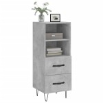 vidaXL Servantă, gri beton, 34,5x34x90 cm, lemn compozit vidaXL Servantă, gri beton, 34,5x34x90 cm, lemn compozit