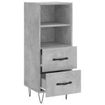 vidaXL Servantă, gri beton, 34,5x34x90 cm, lemn compozit vidaXL Servantă, gri beton, 34,5x34x90 cm, lemn compozit
