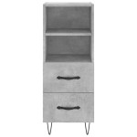 vidaXL Servantă, gri beton, 34,5x34x90 cm, lemn compozit vidaXL Servantă, gri beton, 34,5x34x90 cm, lemn compozit