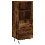 vidaXL Servantă, stejar fumuriu, 34,5x34x90 cm, lemn compozit