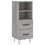 vidaXL Servantă, gri sonoma, 34,5x34x90 cm, lemn compozit vidaXL Servantă, gri sonoma, 34,5x34x90 cm, lemn compozit