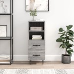 vidaXL Servantă, gri sonoma, 34,5x34x90 cm, lemn compozit vidaXL Servantă, gri sonoma, 34,5x34x90 cm, lemn compozit