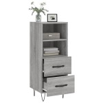 vidaXL Servantă, gri sonoma, 34,5x34x90 cm, lemn compozit vidaXL Servantă, gri sonoma, 34,5x34x90 cm, lemn compozit