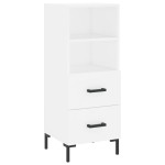 vidaXL Servantă, alb, 34,5x34x90 cm, lemn compozit vidaXL Servantă, alb, 34,5x34x90 cm, lemn compozit