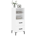 vidaXL Servantă, alb, 34,5x34x90 cm, lemn compozit vidaXL Servantă, alb, 34,5x34x90 cm, lemn compozit