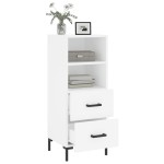 vidaXL Servantă, alb, 34,5x34x90 cm, lemn compozit vidaXL Servantă, alb, 34,5x34x90 cm, lemn compozit