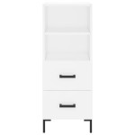 vidaXL Servantă, alb, 34,5x34x90 cm, lemn compozit vidaXL Servantă, alb, 34,5x34x90 cm, lemn compozit