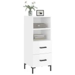 vidaXL Servantă, alb extralucios, 34,5x34x90 cm, lemn compozit vidaXL Servantă, alb extralucios, 34,5x34x90 cm, lemn compozit