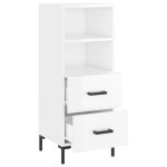 vidaXL Servantă, alb extralucios, 34,5x34x90 cm, lemn compozit vidaXL Servantă, alb extralucios, 34,5x34x90 cm, lemn compozit