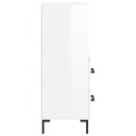 vidaXL Servantă, alb extralucios, 34,5x34x90 cm, lemn compozit vidaXL Servantă, alb extralucios, 34,5x34x90 cm, lemn compozit