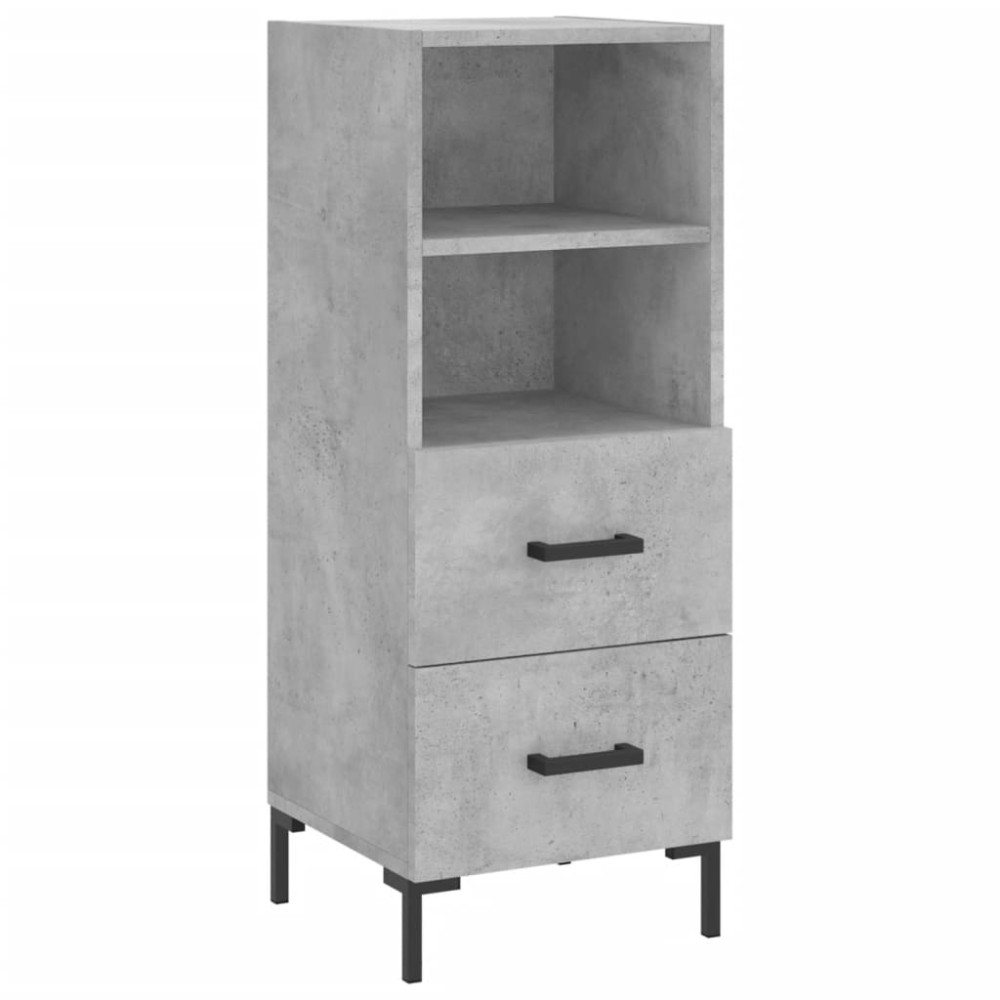 vidaXL Servantă, gri beton, 34,5x34x90 cm, lemn compozit