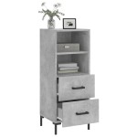 vidaXL Servantă, gri beton, 34,5x34x90 cm, lemn compozit