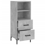 vidaXL Servantă, gri beton, 34,5x34x90 cm, lemn compozit