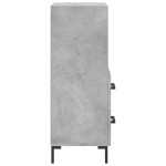 vidaXL Servantă, gri beton, 34,5x34x90 cm, lemn compozit