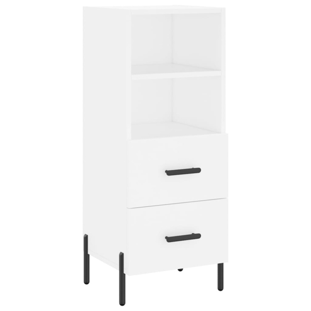 vidaXL Servantă, alb, 34,5x34x90 cm, lemn compozit