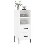 vidaXL Servantă, alb, 34,5x34x90 cm, lemn compozit vidaXL Servantă, alb, 34,5x34x90 cm, lemn compozit