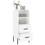 vidaXL Servantă, alb, 34,5x34x90 cm, lemn compozit vidaXL Servantă, alb, 34,5x34x90 cm, lemn compozit
