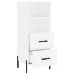 vidaXL Servantă, alb, 34,5x34x90 cm, lemn compozit vidaXL Servantă, alb, 34,5x34x90 cm, lemn compozit