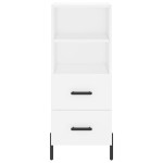 vidaXL Servantă, alb, 34,5x34x90 cm, lemn compozit vidaXL Servantă, alb, 34,5x34x90 cm, lemn compozit