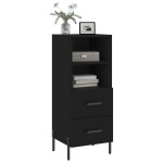 vidaXL Servantă, negru, 34,5x34x90 cm, lemn compozit vidaXL Servantă, negru, 34,5x34x90 cm, lemn compozit