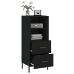 vidaXL Servantă, negru, 34,5x34x90 cm, lemn compozit vidaXL Servantă, negru, 34,5x34x90 cm, lemn compozit
