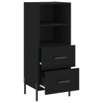 vidaXL Servantă, negru, 34,5x34x90 cm, lemn compozit vidaXL Servantă, negru, 34,5x34x90 cm, lemn compozit