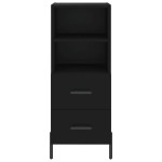 vidaXL Servantă, negru, 34,5x34x90 cm, lemn compozit vidaXL Servantă, negru, 34,5x34x90 cm, lemn compozit