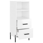 vidaXL Servantă, alb extralucios, 34,5x34x90 cm, lemn compozit vidaXL Servantă, alb extralucios, 34,5x34x90 cm, lemn compozit